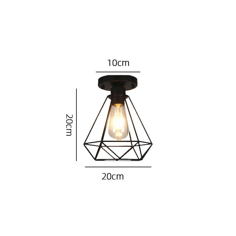 Retro Industrial Ceiling Lampshade Metal Wire Lamp Guard Cage Frame Shade Cover DIY Accessories Decoration Home Restaurant Light