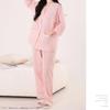 Yes Family Double Gauze Pajama Polka Dot Size Pink Polka Dots Women's Set, 100% Cotton, 3/4 Sleeves, Pattern, M,