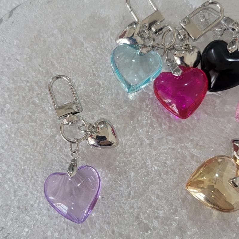 Heart Keychains Handmade Key Jewelry Heart Key Holder Alloy Material Key Ornament Bag Pendant Perfect Gift for Woman Man