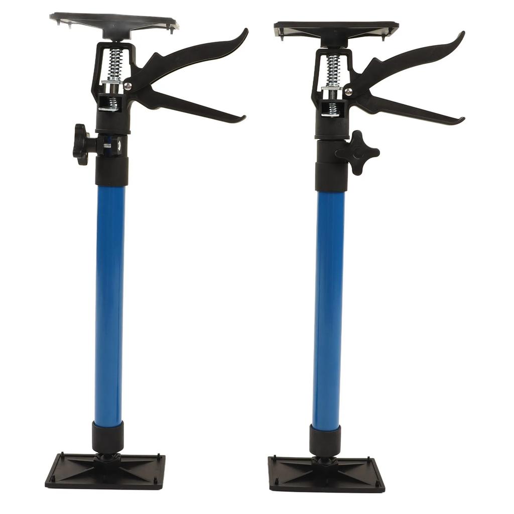 2Pcs Cabinet Support Extension Pole with 4 Plate Hanging Cabinet Extendable Telescopic Support Rod 50‑115cm