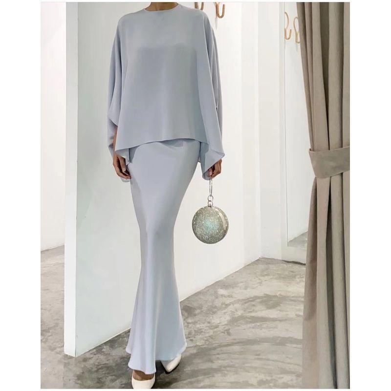 

Women s Clothing Fashion Fashion Elegance Mop Dress Suit Silver Gray XL