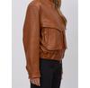 Куртка кожаная в Цвете Виски FAN LEATHER