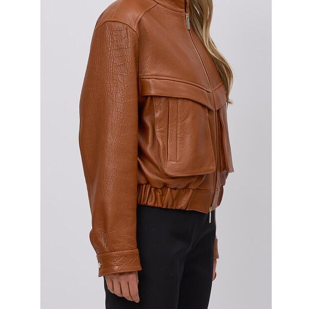 Куртка кожаная в Цвете Виски FAN LEATHER