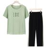 Summer Casual Sports Suit for Middle-Aged Women: Short-Sleeved T-shirt and Shorts Set