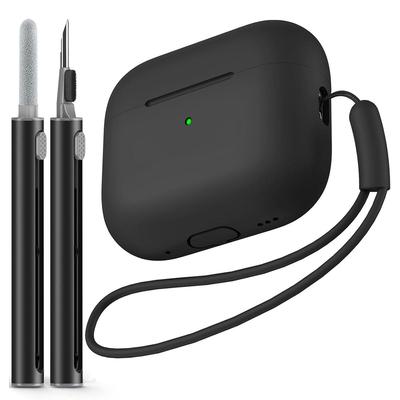AirPods Pro 2 Silikonfodral med Rengöringspenna & Karbinhake