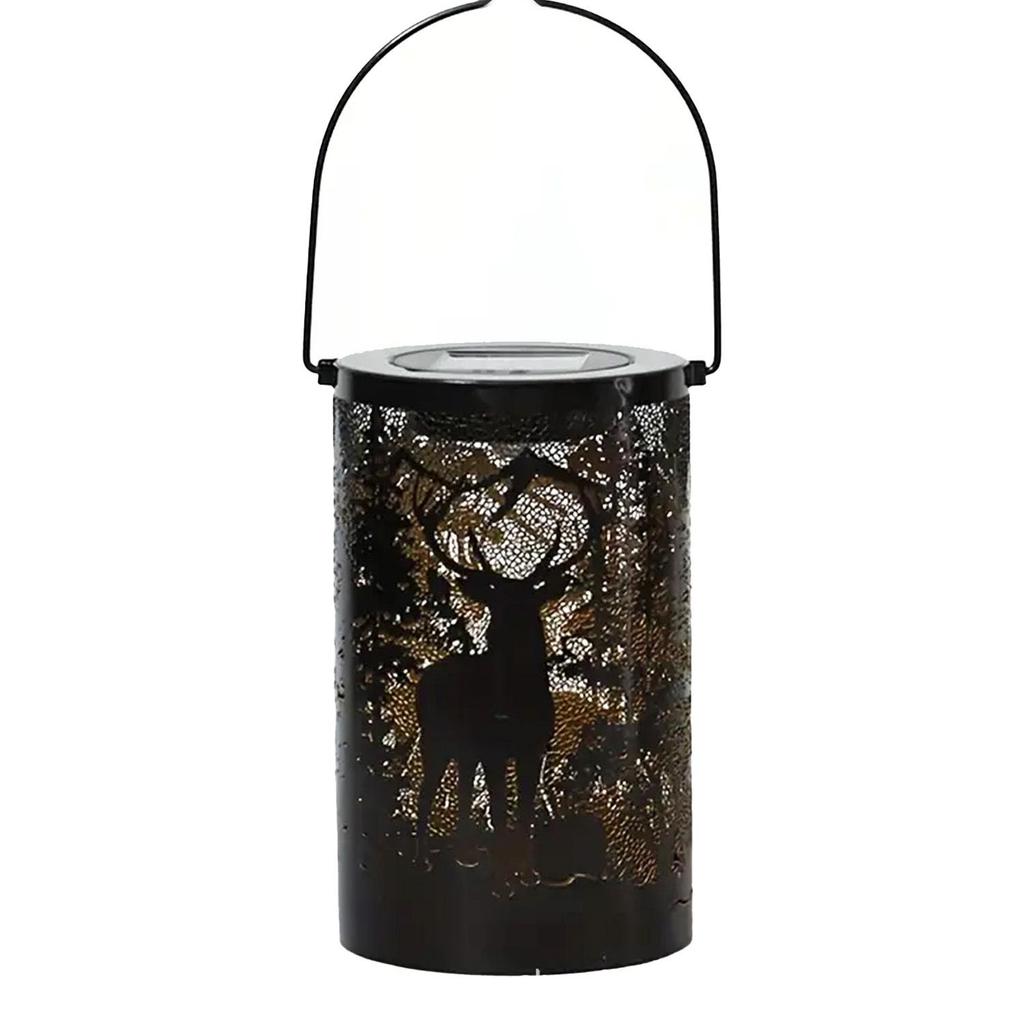 Best-Selling Waterproof Solar Lantern - Retro Iron Art Tree of Life Design for Outdoor & Garden Hanging
