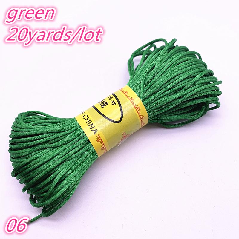 20yards/lot 1.5mm Chinese Knot Line Cord Silk Satin Cord Nylon Cord DIY String Necklace Bracelets Cord