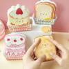 Paper Memo Pad Cartoon Toast Mini Notepad Convenient Squeeze Toy Notebook  Work Supplies