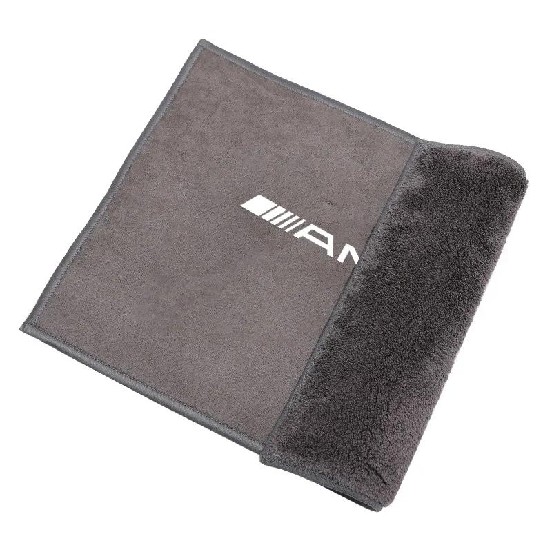 Naklejka Samochodowa Gorąca 2026 Nowa Do Samochodu Benz Ręcznik Zamsz Aksamit Koralowy Dwustronna Ścierka do Czyszczenia Samochodu Dla Mercedes benz Klasa A B R G G