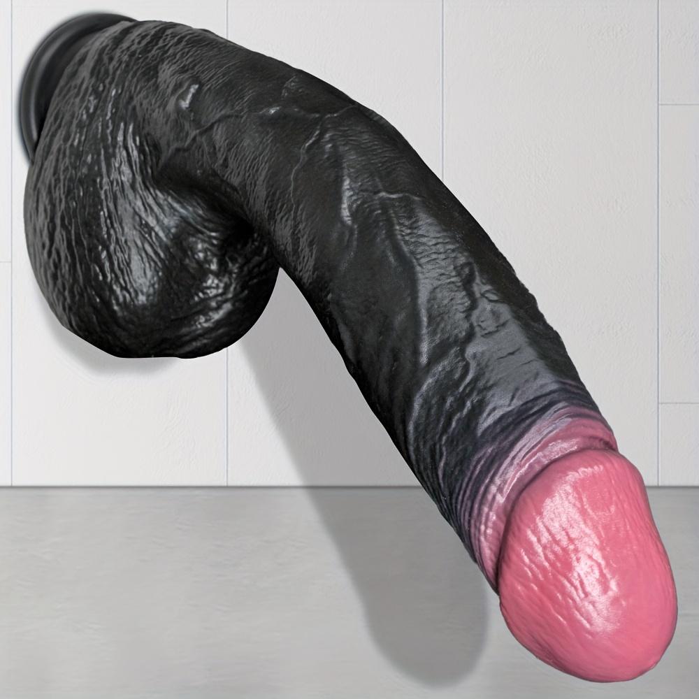 11.82" Ultra-Soft Liquid Silicone Dildo – Realistic Thick Penis with Strong Suction Cup,Hands-Free G-Spot &Anal Stimulation Toy for Women,Men &Couples