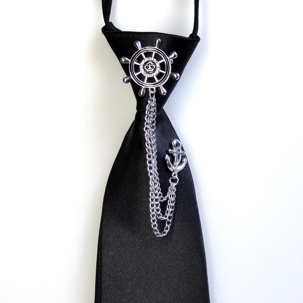 Unisex Retro Gotisches Fliege mit Quastenketten Corsage