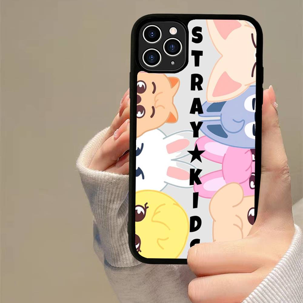 1PC Fashion Kpop S-Stray-Kids Phone Case For iPhone 17 16 15 14 13 Plus 12 11 Pro Max PC+TPU Cases Back Cover