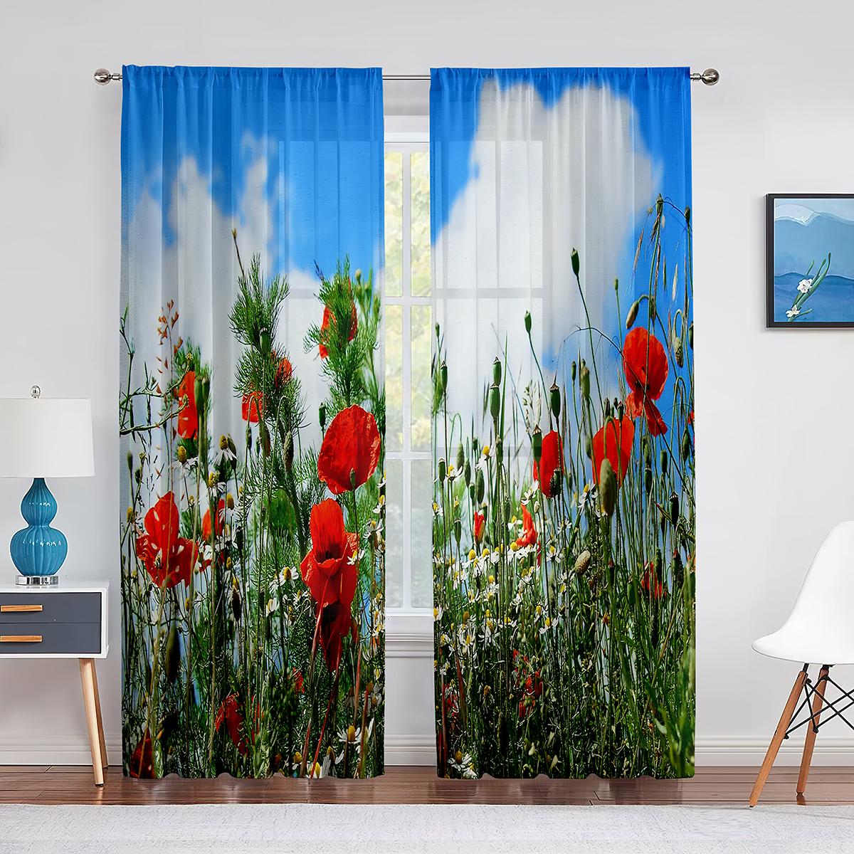 Красные маки на зеленом поле — фото 3