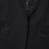 Spring 2026 Women's Luxe Suit: Cuff Patchwork with Ostrich Feather & Rhinestone Trim