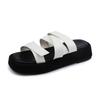 Yuanlitong square head thick-bottomed beach vacation casual slippers women sandals wear summer thick-bottomed heightening cool slippers women