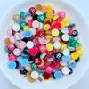 100 Pcs New Cute Mini Resin Mixed Color M Candy Series Flatback Ornament Jewelry Making Manicure Hairwear Accessories A42
