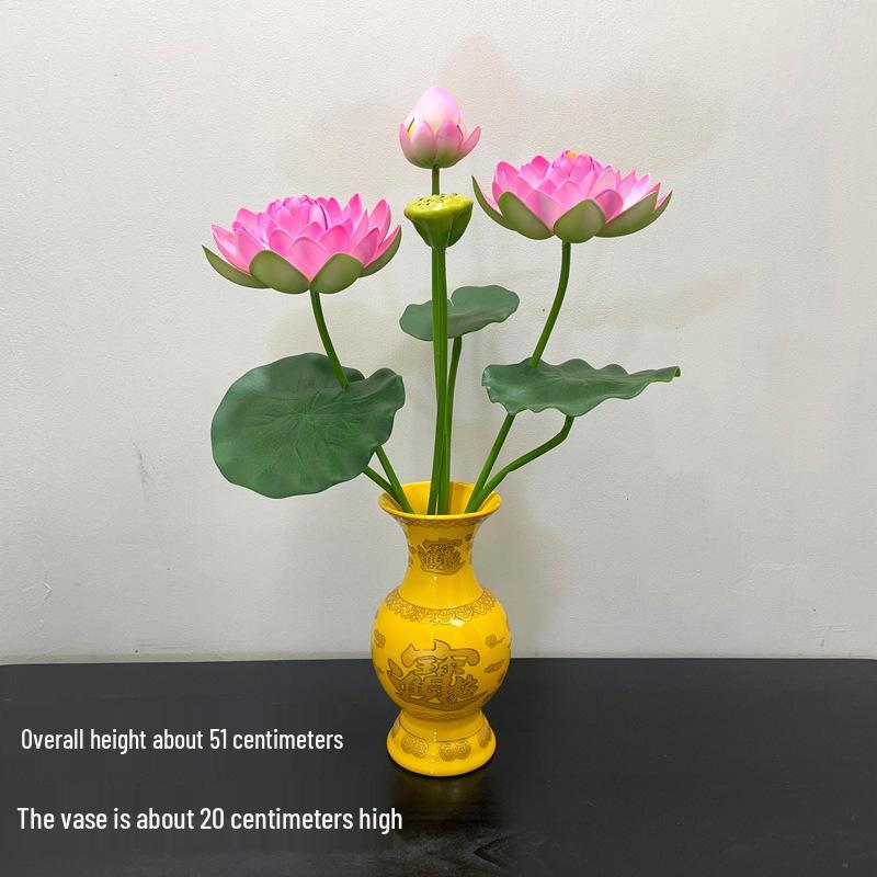 Petites Fleurs Artificielles Décoration Lotus Lys pour Maison & Offrandes à Bouddha