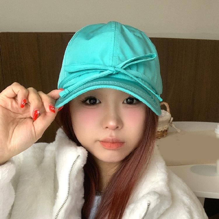 Modern Balletcore Bow Baseball Hat for Exercise Soccer Yoga Running Sports