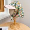 Plaid Headscarf Baseball Hat Floral Triangle Headscarf Hat Driving Scarf Peaked Cap  Summer Outing
