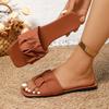 Fashion Summer Slippers for Women Flip Flops Flats New Pleated Slippers Women Sandals Elegant Comfortable Slip on Shoes Big Size 36-43