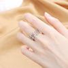2026 Joint New Fanqi Flower-shaped Ring Fashionable Simple Open Women's Ring Fashionable Hollow Jewelry