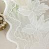 1PC Nuan Series Countryside Style Lace Short Curtain, Retro Style Soft Light Floral Sheer Curtain for Living Room Kitchen Cupboard Window Home Decor