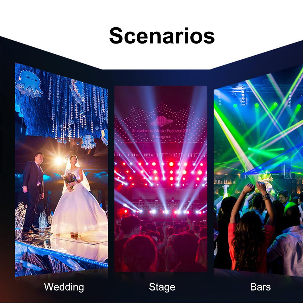 60LEDs Par Lights Stage Par Light RGB LED Lamp Sound Activated Auto Play with Remote Control for