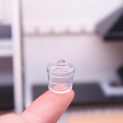 2 piezas 1:12 Botellas de Azúcar Miniatura para Casa de Muñecas Tarro de Especias Condimentos con Tapa Decoración de Cocina