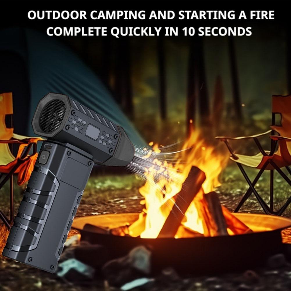 Mini Air Blower 160000 RPM Handheld Electric Turbo Jet Fan 52m/s Wind Speed Brushless Motor Turbo Violent Fan LED Display