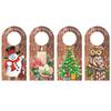 Christmas Xmas Tree DIY Rhinestones Door Knob Hanger Door Handle Hanger Sign Diamond Kit Door Wooden Pendant for Door Ornaments