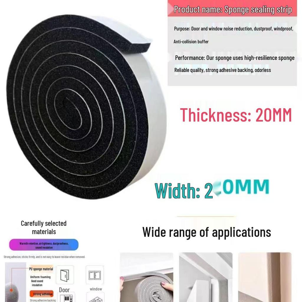 Self-Adhesive PU Seal Strip for Doors & Windows: Windproof & Soundproof Solution