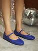 Fashion 2025 Elegant Woman Square Toe Lolita Lady Barefoot Boat Gold Flats Elegant Soft Sole Ballerina Party Mary Jane Shoes