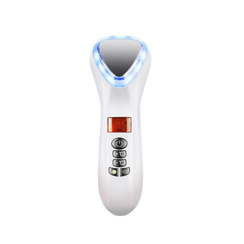 Ultrasonic Ion Face Massager with Hot/Cold Therapy & Light Rejuvenation