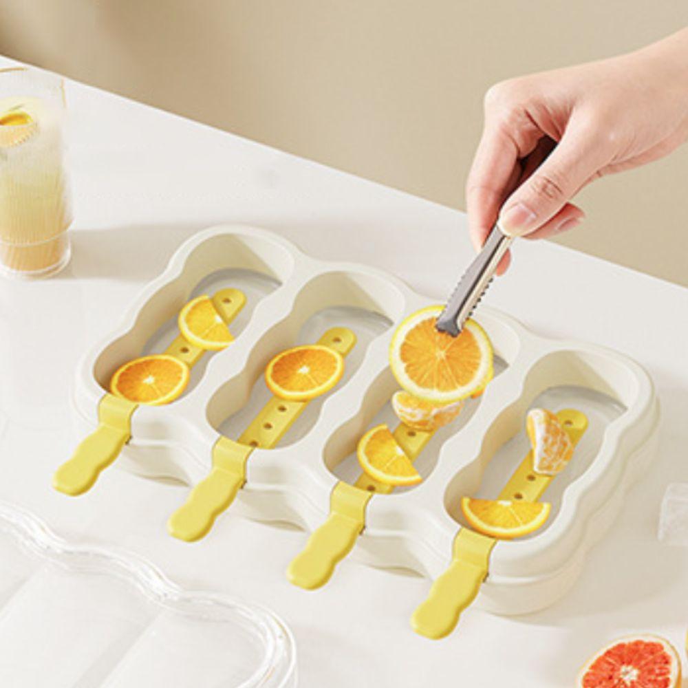 Plastic Sorbet Mold with Lid Ice Lolly Maker Cute Ice Lolly Mould  Freezer