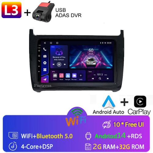 9 Inch 2 Din Android 13 Auto Radio For VW Volkswagen POLO 5 Sedan 2008- 2020 Carplay Car Multimedia GPS Autoradio