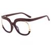 Damen Übergroße Lesebrille Herren Blaulichtfilter Alterssichtigkeit Brille Mode Einzigartige Runde Fassungen Dekorative Brille Dioptrie