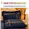Luxury Bedspread On The Bed European Style Wedding Bed Sheet Lace Bed Skirts Queen Size Crystal Velvet King Size Home Textiles