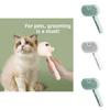 Press Type Cat Dog Pet Hair Comber With Spray Function For Dogs And Cats Fur Care