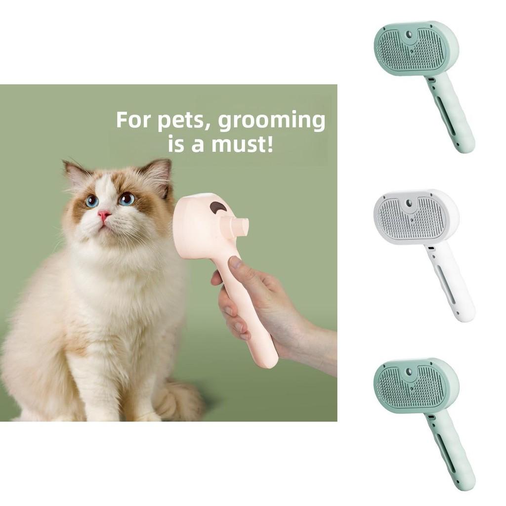 Press Type Cat Dog Pet Hair Comber With Spray Function For Dogs And Cats Fur Care
