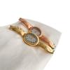 Stylish Roman Scale Women's Bracelet Watches Oval Dial Quartz Watch High-End Ladies Elegant Wristwatch Reloj Mujer Girls Clock