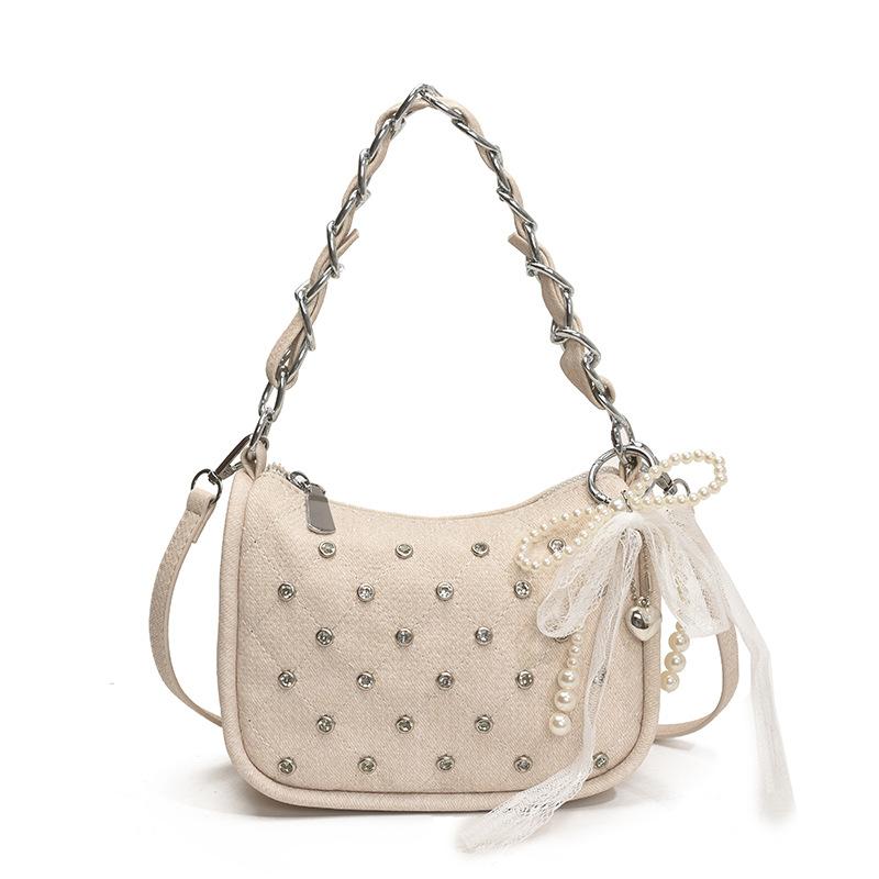 

Popular niche polka dot bag women s bag new versatile messenger bag fashionable women s shoulder armpit bag