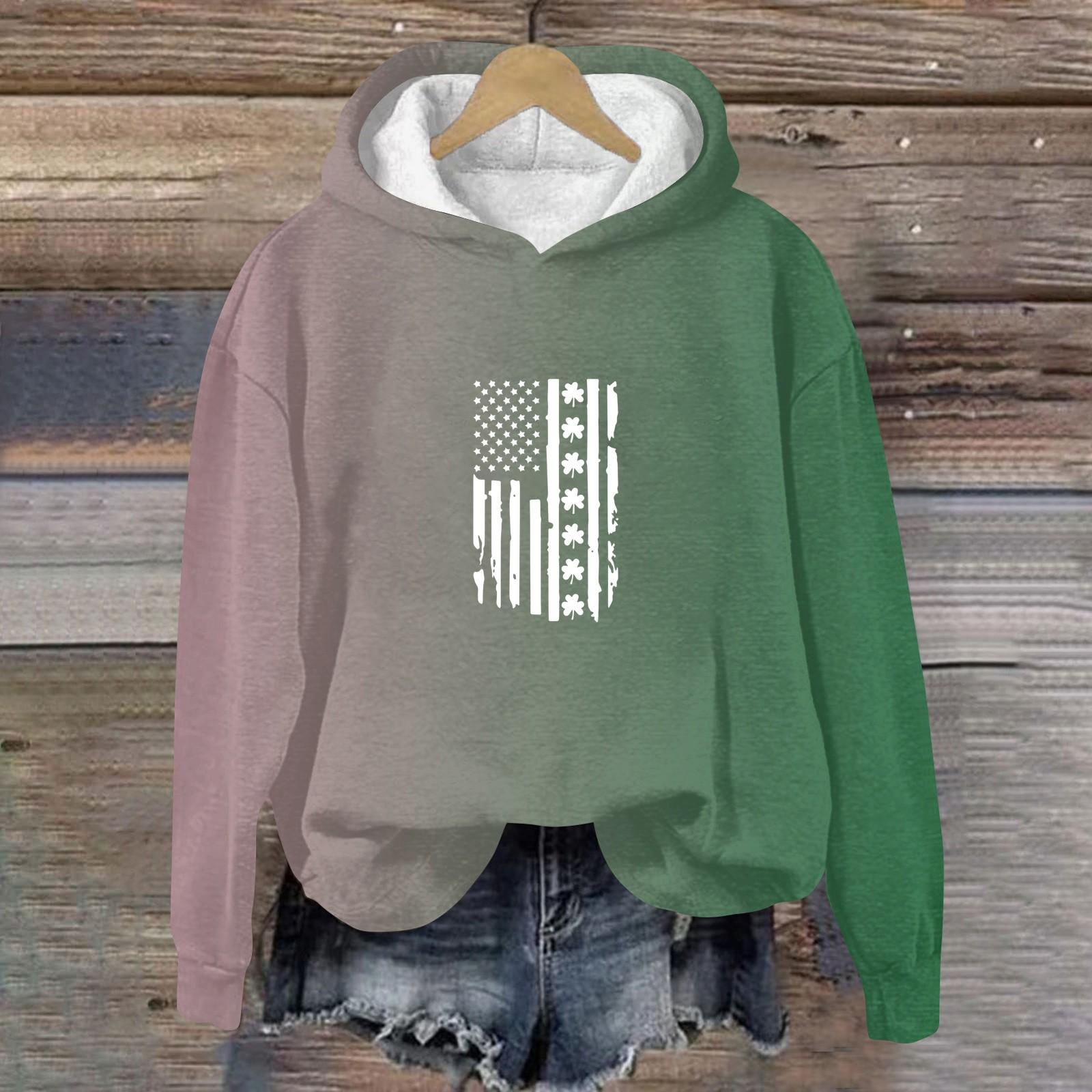 

Женская мода повседневная универсальная повседневная толстовка с рисунком повседневная толстовка с длинным рукавом с принтом S зелёный