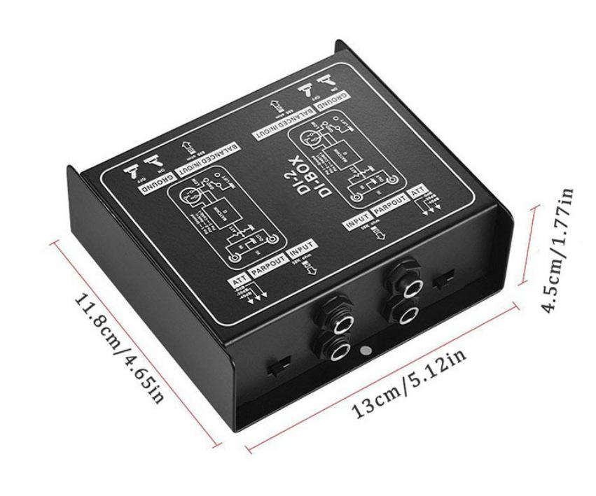 Passive DI Box Transformer for Audio Isolation and Impedance Matching