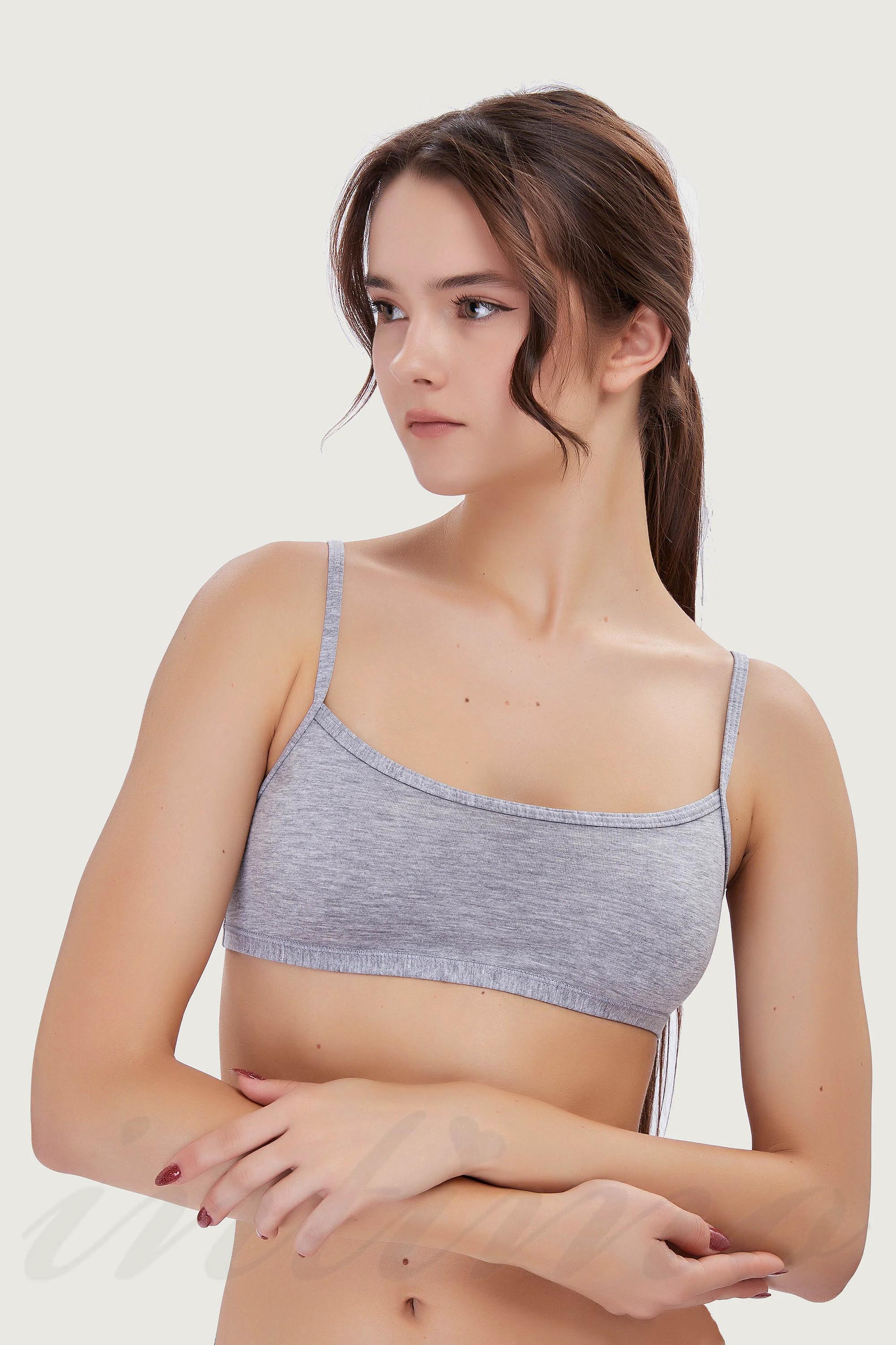 

Топ з м якою чашкою Jadea (65166) 80B сірий