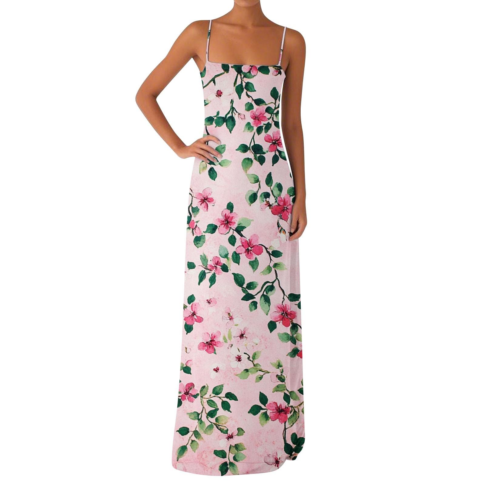 Женское сексуальное шелковистое платье с открытыми плечами и цветочным принтом, длинное платье S