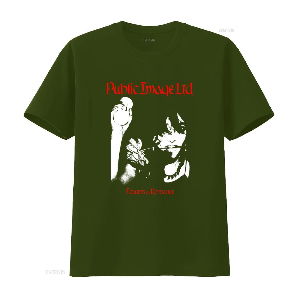 Retro Punk Rock Public Image Ltd Flowers Of Rounisexce Cotton Black T Shirt S 5xl Vintage Stylish Streetwear Stretched