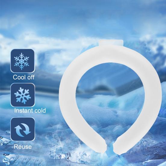 Summer Neck Cooling Tube Wearable Neck Cooler Lightweight Reusable Ice Cold Ring Outdoor Heatstroke Prevention Portable Neck Wrap Collar