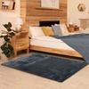 Living Room Rug Faux Fur Extra-soft Dark Grey 120x160