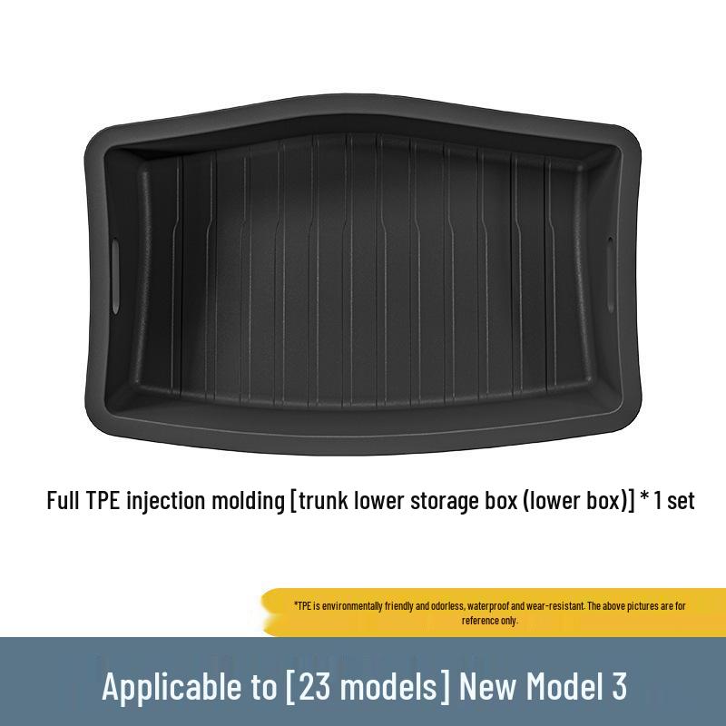 Eco-Friendly TPE Floor Mats for 2023 Tesla Model 3 - All-Weather Piano Style