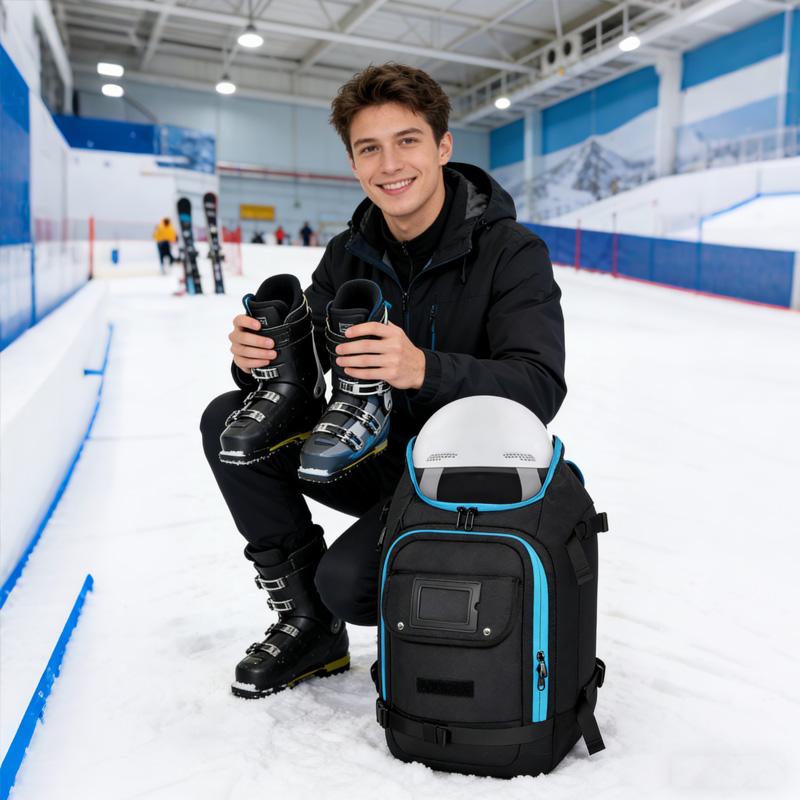 Buylor Ski Boot Bag Backpack for Helmet 50L Goggles, Gloves, Skis, Outerwear, Snowboard & Accessories Travel Backpack Waterproof